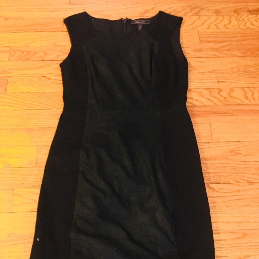 BCBG “Kellen” Dress Suede Like Finish, Black
